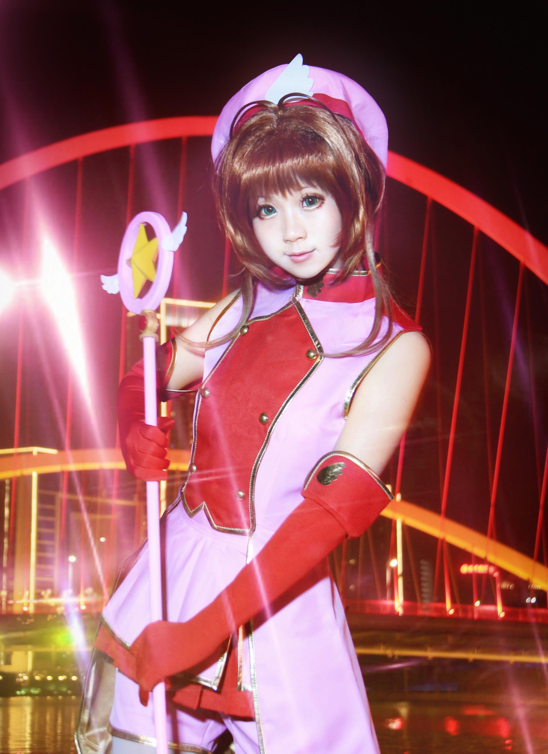 汐兔子魔卡少女樱夜桥全身造型 汐兔子魔卡少女樱夜桥全身造型